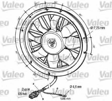 Valeo 696060 Hub, engine cooling fan wheel 696060