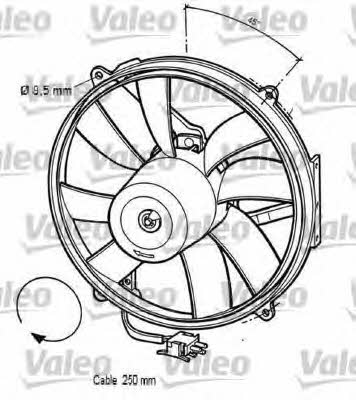 Valeo 696062 Radiator cooling fan motor 696062