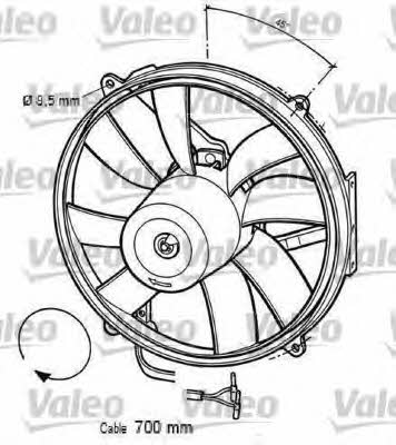 Valeo 696063 Radiator cooling fan motor 696063
