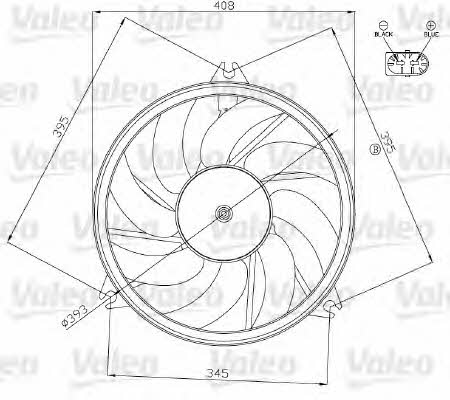 Valeo 696070 Hub, engine cooling fan wheel 696070