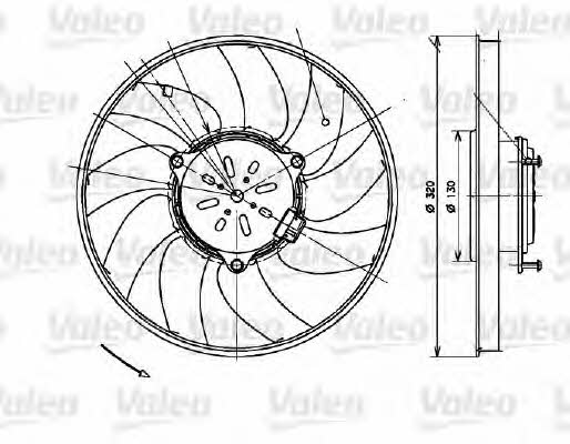 Valeo 696082 Fan, radiator 696082