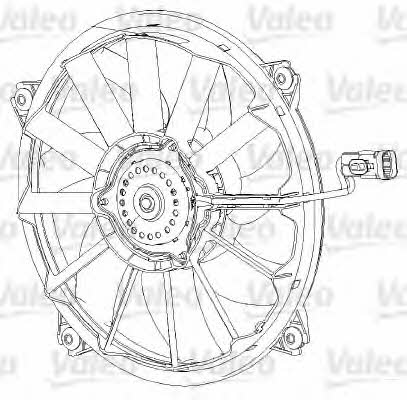 Valeo 696091 Hub, engine cooling fan wheel 696091