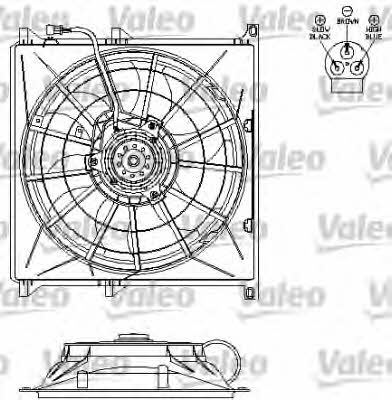 Valeo 696123 Radiator cooling fan motor 696123