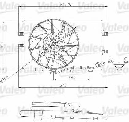 Valeo 696130 Radiator cooling fan motor 696130