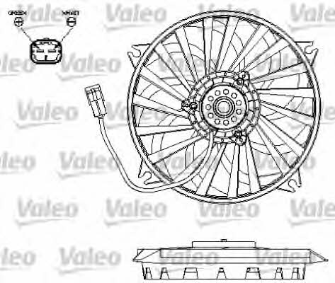 Valeo 696132 Hub, engine cooling fan wheel 696132