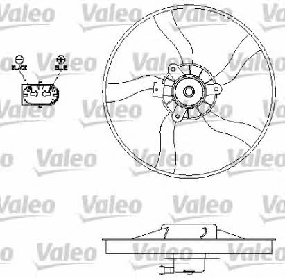 Valeo 696134 Hub, engine cooling fan wheel 696134