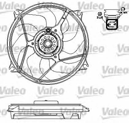 Valeo 696137 Hub, engine cooling fan wheel 696137