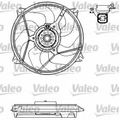 Valeo 696138 Hub, engine cooling fan wheel 696138