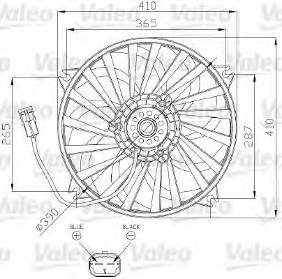 Valeo 696139 Hub, engine cooling fan wheel 696139