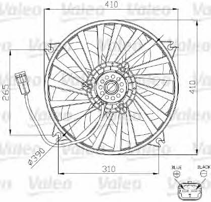 Valeo 696140 Hub, engine cooling fan wheel 696140