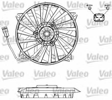 Valeo 696141 Hub, engine cooling fan wheel 696141
