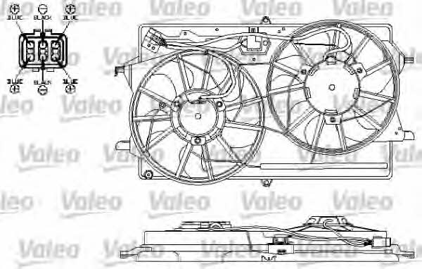 Valeo 696149 Radiator cooling fan motor 696149