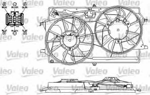 Valeo 696150 Radiator cooling fan motor 696150
