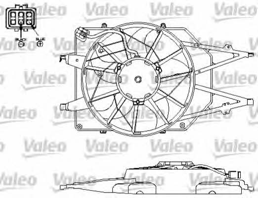 Valeo 696151 Radiator cooling fan motor 696151
