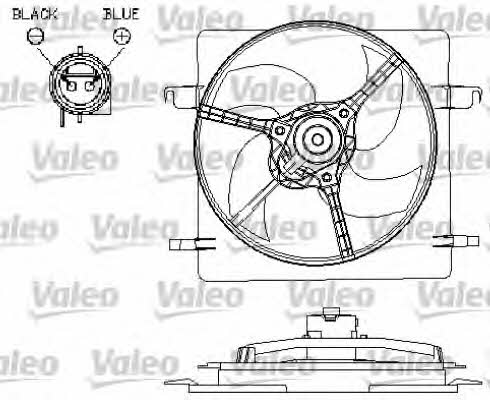 Valeo 696157 Radiator cooling fan motor 696157