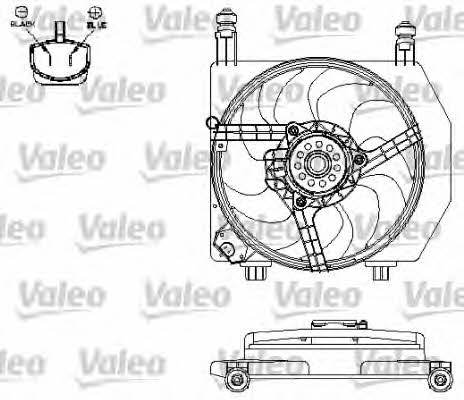 Valeo 696158 Radiator cooling fan motor 696158