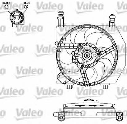 Valeo 696159 Radiator cooling fan motor 696159