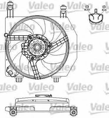Valeo 696160 Radiator cooling fan motor 696160