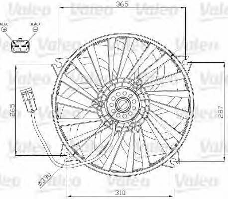 Valeo 696174 Hub, engine cooling fan wheel 696174