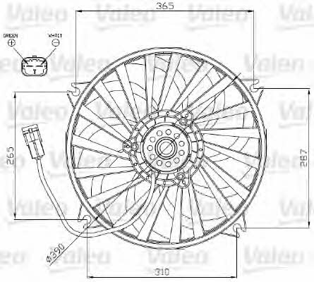 Valeo 696177 Hub, engine cooling fan wheel 696177