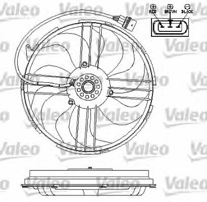 Valeo 696196 Hub, engine cooling fan wheel 696196