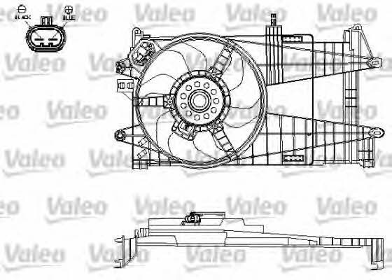Valeo 696197 Radiator cooling fan motor 696197