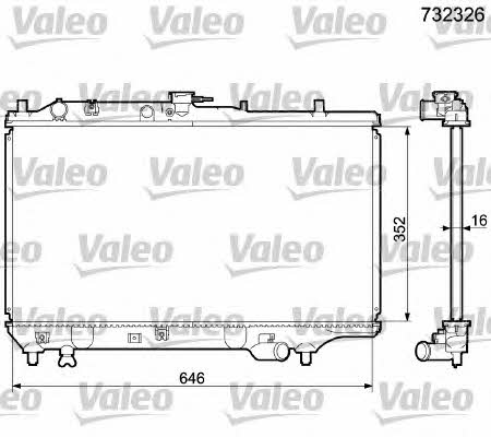 Valeo 732326 Radiator, engine cooling 732326