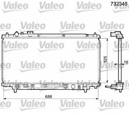 Valeo 732345 Radiator, engine cooling 732345