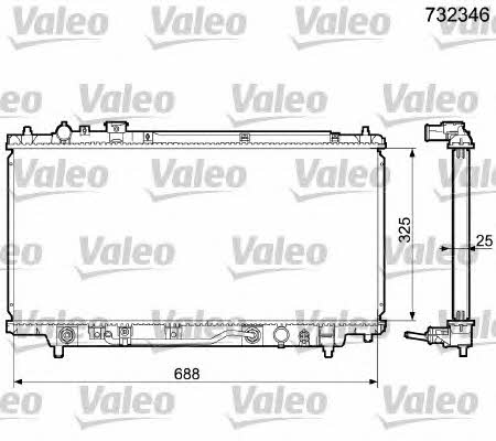 Valeo 732346 Radiator, engine cooling 732346