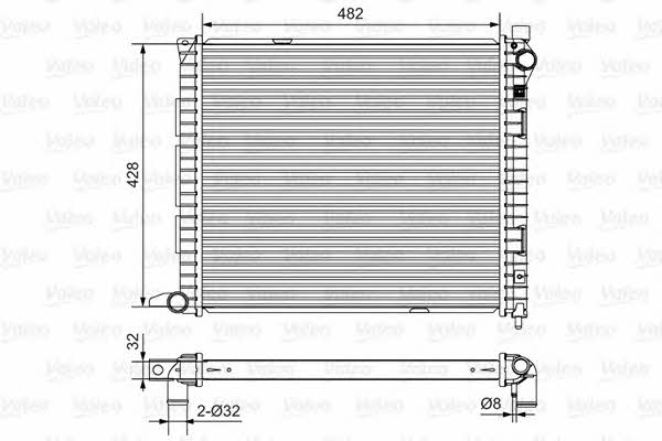 Valeo 732400 Radiator, engine cooling 732400