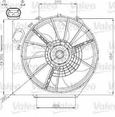 Valeo 696215 Radiator cooling fan motor 696215
