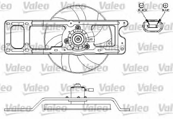 Valeo 696216 Radiator cooling fan motor 696216