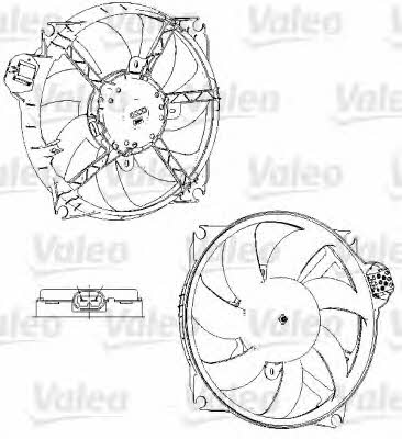 Valeo 696229 Hub, engine cooling fan wheel 696229