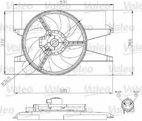 Valeo 696276 Radiator cooling fan motor 696276