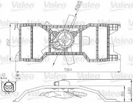 Valeo 696277 Radiator cooling fan motor 696277