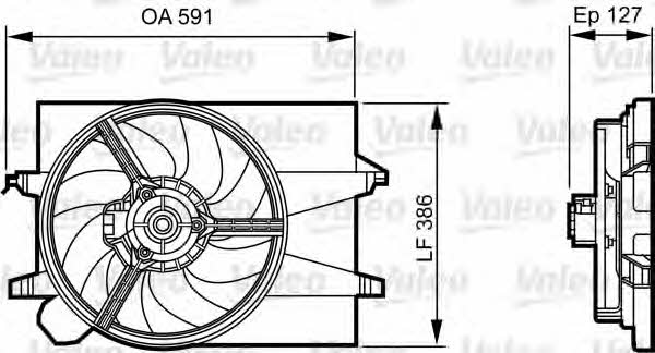 Valeo 696278 Radiator cooling fan motor 696278