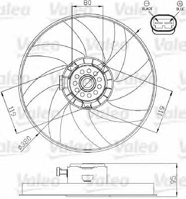 Valeo 696285 Hub, engine cooling fan wheel 696285