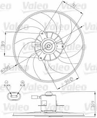 Valeo 696286 Hub, engine cooling fan wheel 696286