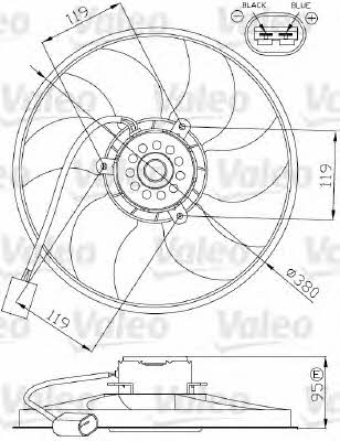 Valeo 696287 Hub, engine cooling fan wheel 696287
