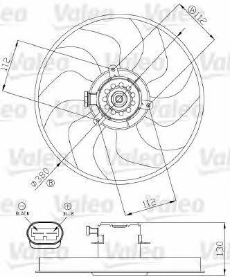Valeo 696288 Hub, engine cooling fan wheel 696288