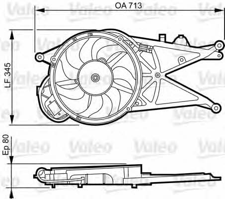 Valeo 696364 Radiator cooling fan motor 696364