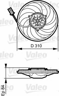 Valeo 696367 Hub, engine cooling fan wheel 696367
