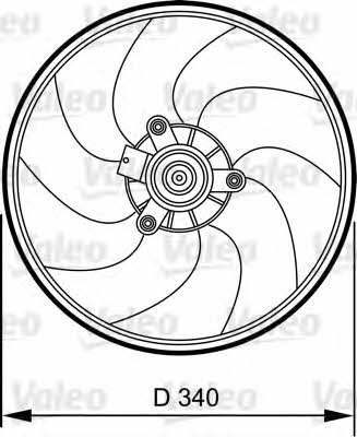 Valeo 696368 Hub, engine cooling fan wheel 696368