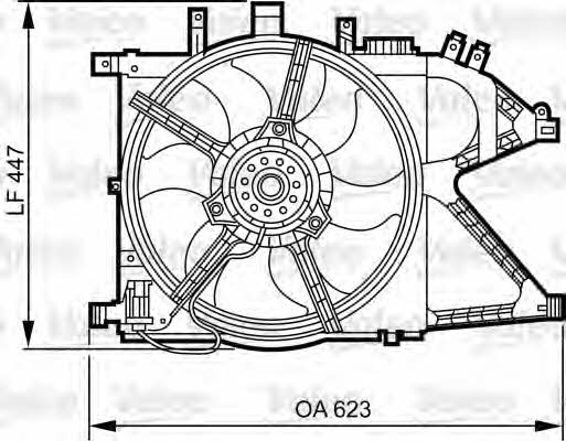 Valeo 696382 Support, cooling fan 696382