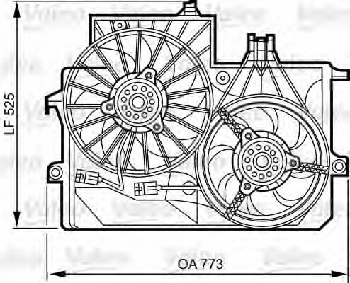 Valeo 696384 Hub, engine cooling fan wheel 696384