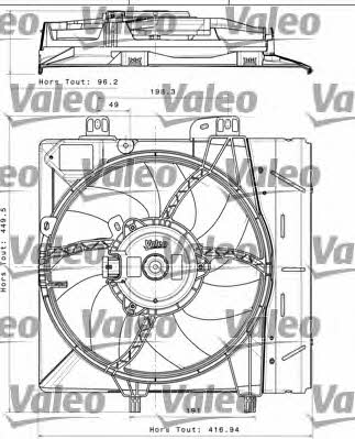 Valeo 696393 Hub, engine cooling fan wheel 696393