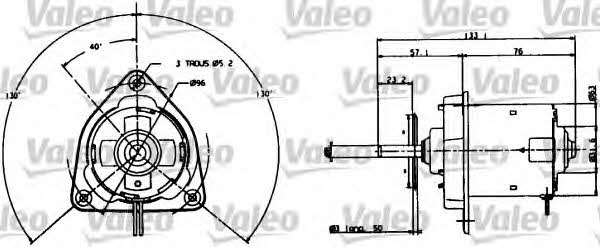 Valeo 698004 Radiator cooling fan motor 698004