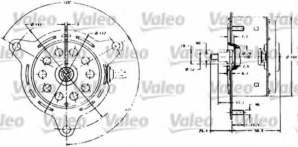 Valeo 698007 Radiator cooling fan motor 698007