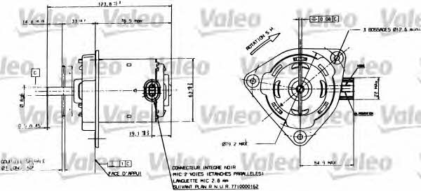 Valeo 698084 Radiator cooling fan motor 698084