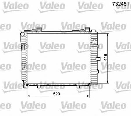 Valeo 732451 Radiator, engine cooling 732451